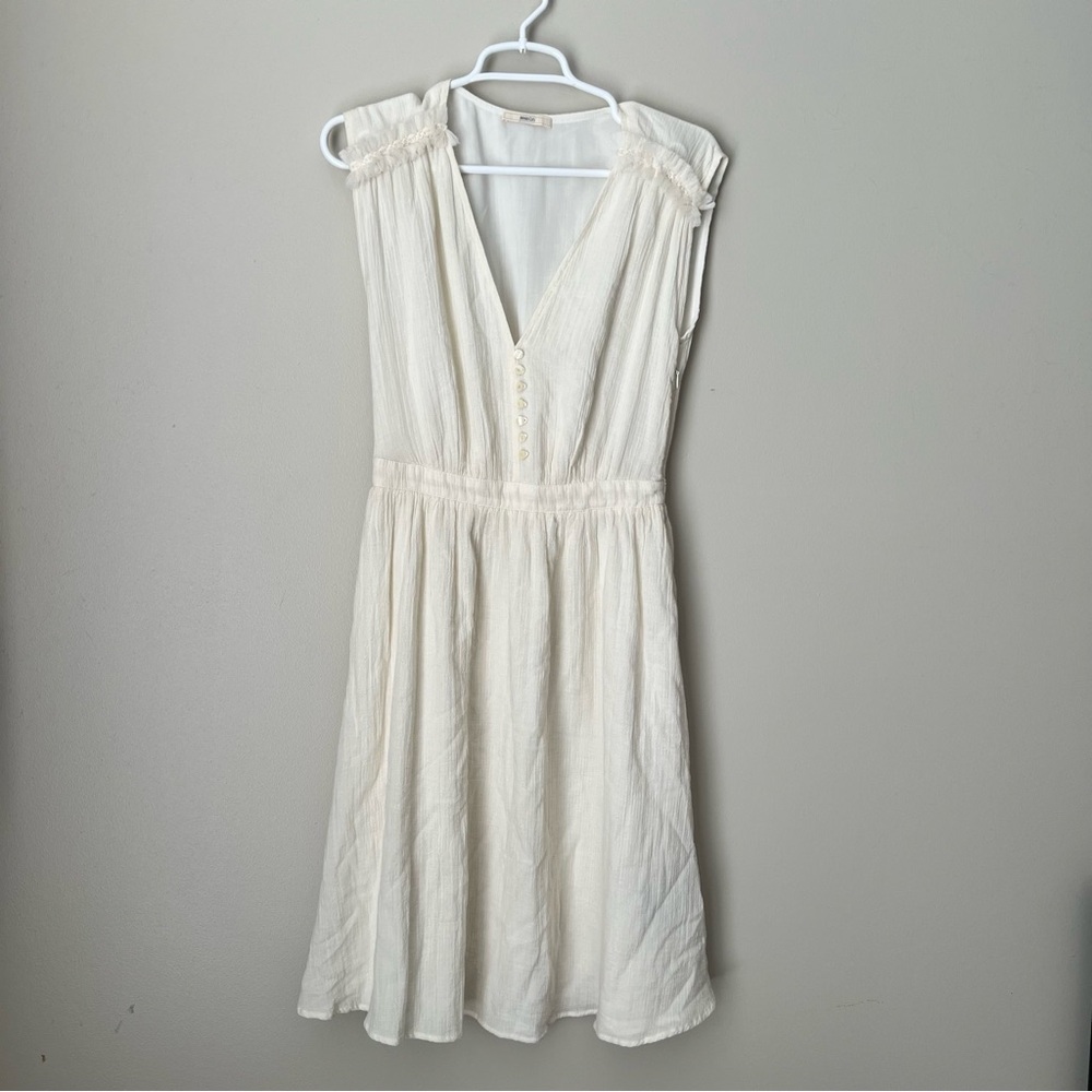 Sessun Women’s Ivory Sleeveless Cotton Dress Size Small